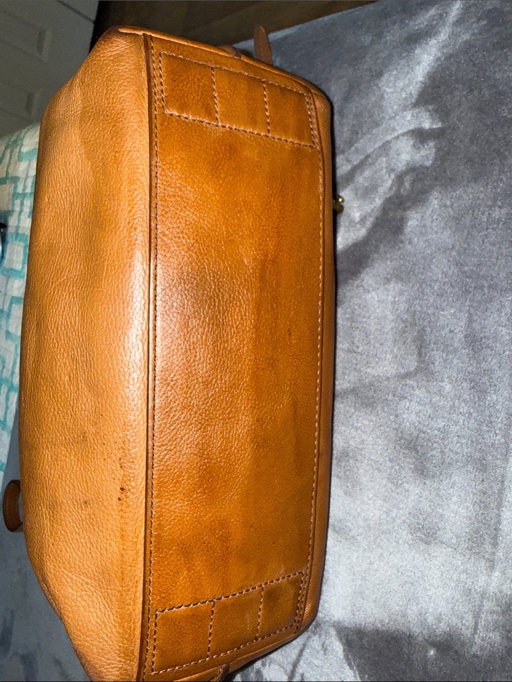FOSSIL 1954 Julia Satchel Brown Pebbled Leather Crossbody Bag Tote - Picture 5 of 10